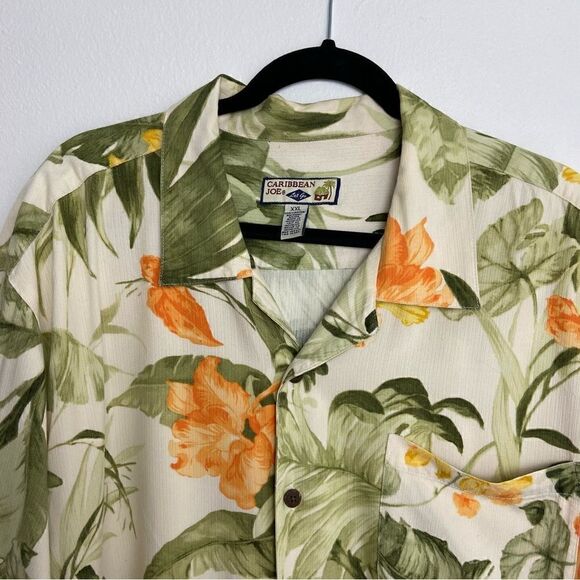 Caribbean Joe Mens XXL Hawaiian Shirt Vacation Tropical Resort Cruise Luau Beach - Picture 8 of 12
